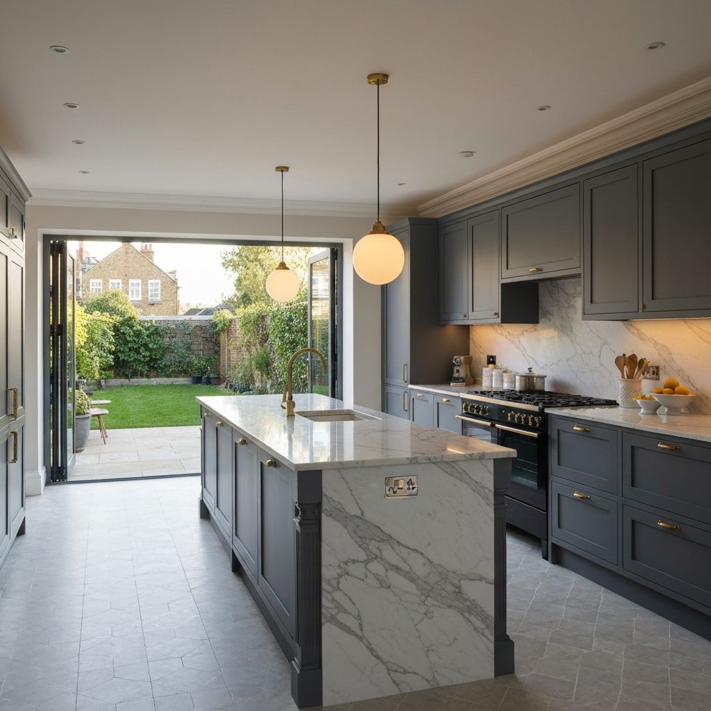Luxury kitchen renovation in South West London by MM Contractors